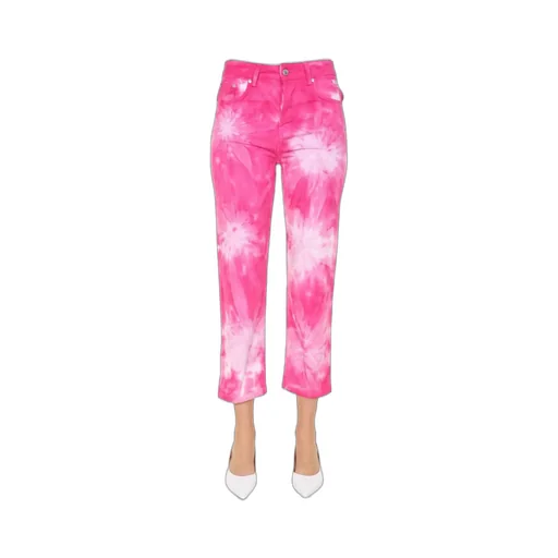Tie-Dye Cropped Denim Jeans