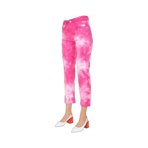 Tie-Dye Cropped Denim Jeans