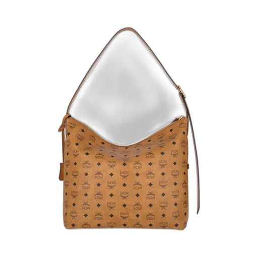 Large Aren Visetos-Printed Zipped Shoulder Bag