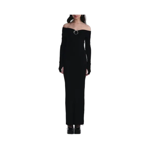 Amara Buckle 2.6 Off-Shoulder Maxi Dress