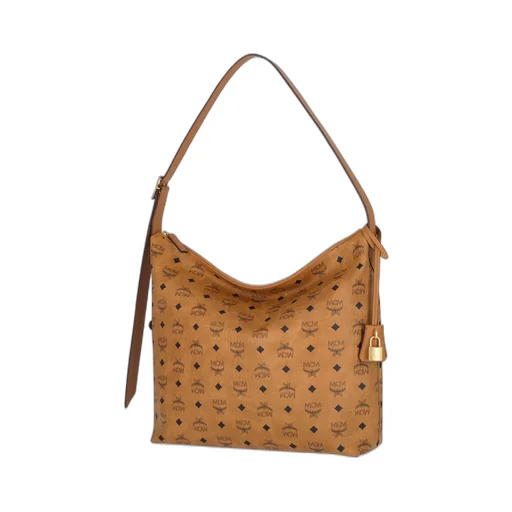 Large Aren Visetos-Printed Zipped Shoulder Bag