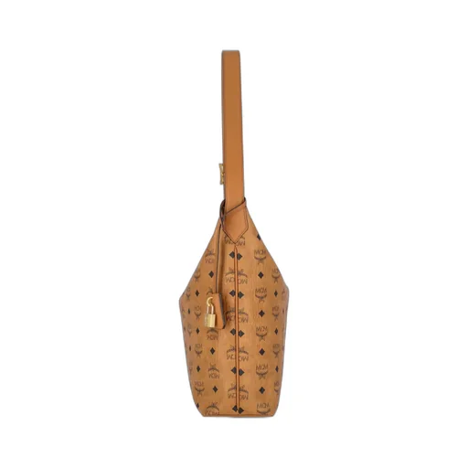 Large Aren Visetos-Printed Zipped Shoulder Bag