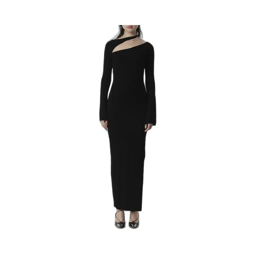 Sandy Cut-Out Flared-Cuff Maxi Dress