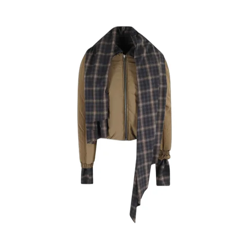 Kirsten Plaid-Trim Jacket