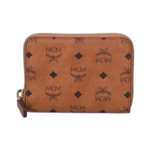 Monogram Print Zip-Around Wallet