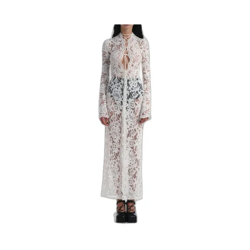 Sally Semi-Sheer Lace Midi Dress