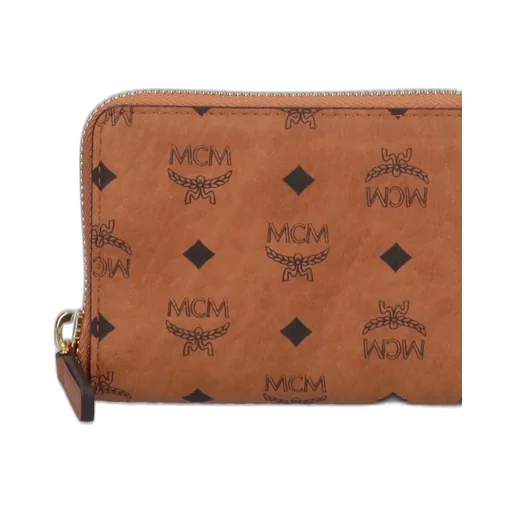 Monogram Print Zip-Around Wallet