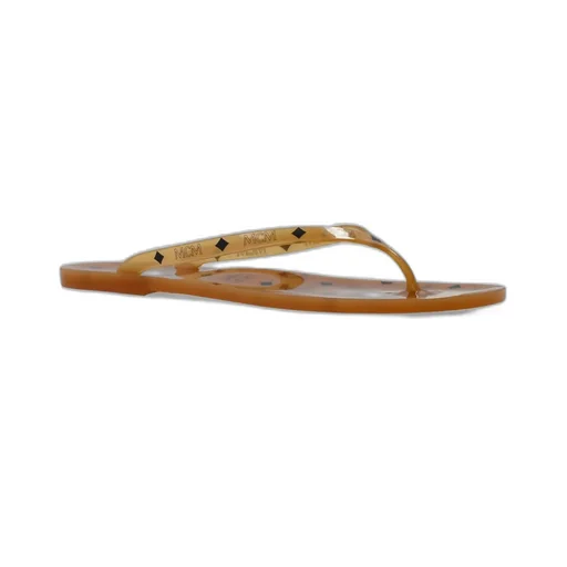 Logo Printed Thong Strap Flip Flops