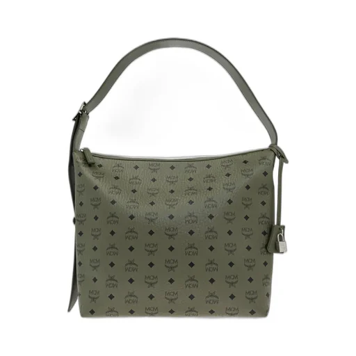 Large Aren Visetos-Printed Zipped Shoulder Bag