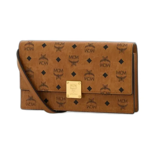 Monogram Printed Foldover Top Crossbody Bag