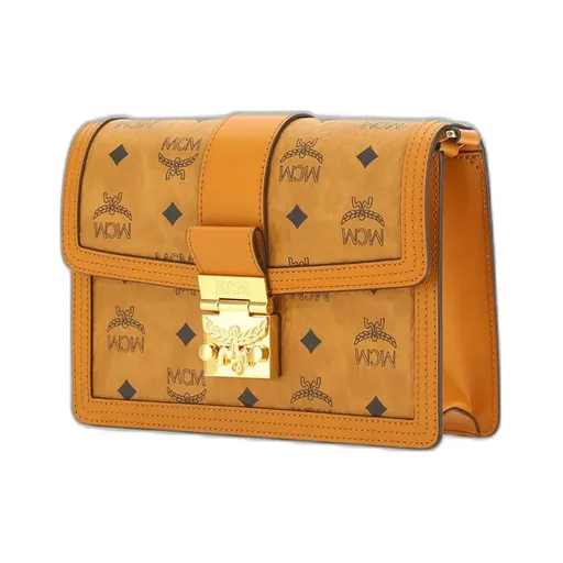 Logo Printed Foldover Top Crossbody Bag