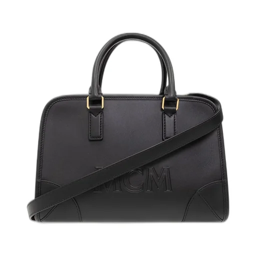 Medium Logo Embossed Aren Boston Bag