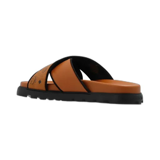 Monogram Printed Cross Slippers