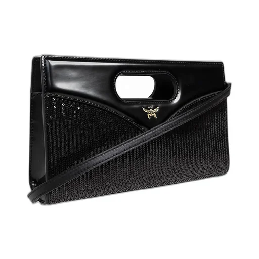 Sequinned Panelled Top Handle Bag