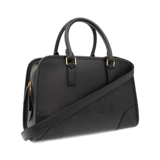 Medium Logo Embossed Aren Boston Bag