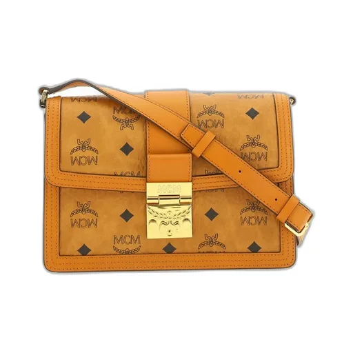 Logo Printed Foldover Top Crossbody Bag