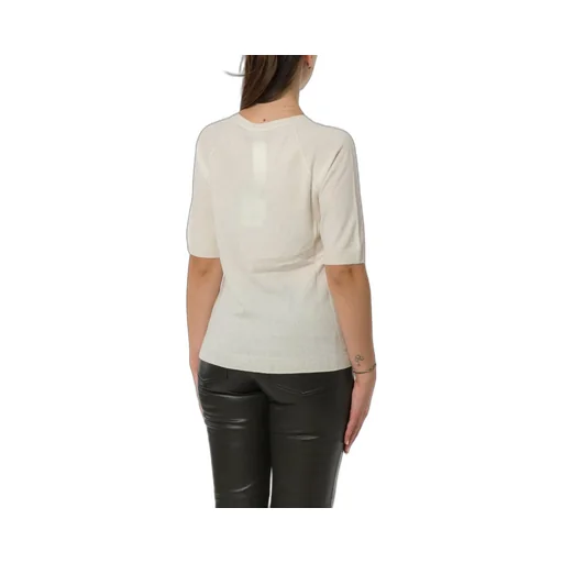 Crewneck Short-Sleeved Knitted Top