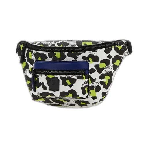 Leopard Printed Zipped Belted Bag