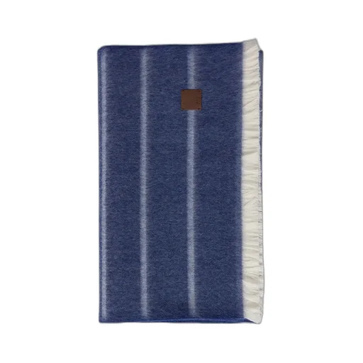 Logo-Patch Frayed-Edge Scarf