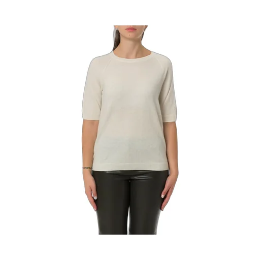 Crewneck Short-Sleeved Knitted Top