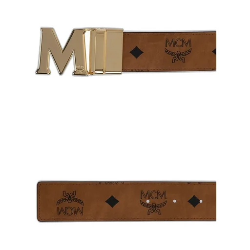 Claus M Monogram Printed Reversible Belt