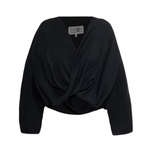Draped V-Neck Top
