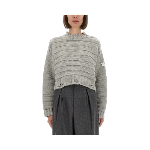 Numbers-Patch Distressed Jumper