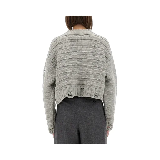 Numbers-Patch Distressed Jumper