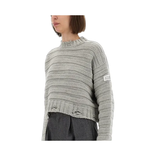 Numbers-Patch Distressed Jumper