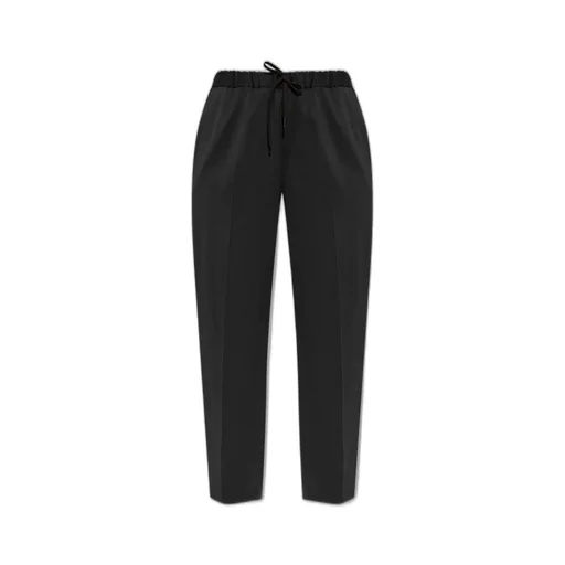Drawstring Tapered Leg Trousers