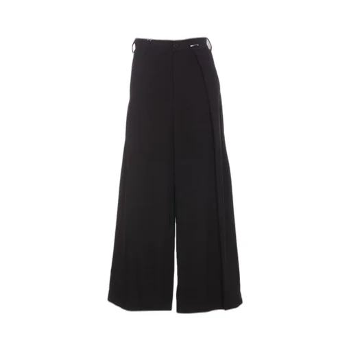 Pleat-Detailed Wide-Leg Trousers