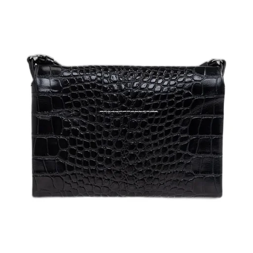 Embossed Logo Patch Shoulder Bag