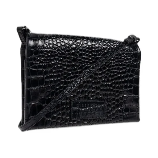Embossed Logo Patch Shoulder Bag