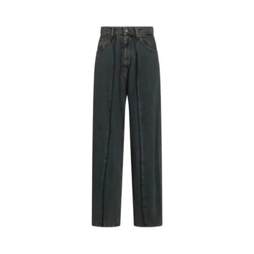 Logo Patch Wide-Leg Jeans