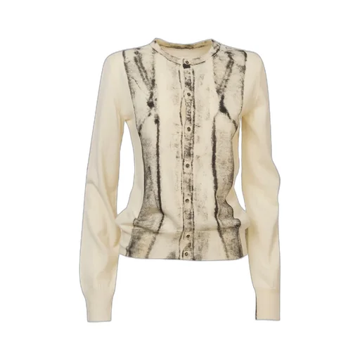 Cardigan-Print Crewneck Jumper