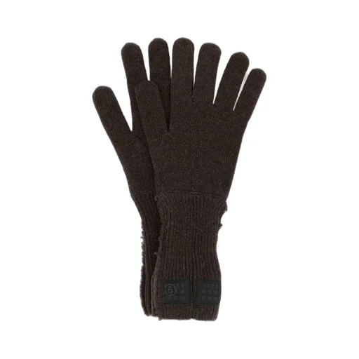 Logo Patch Distressed Gloves