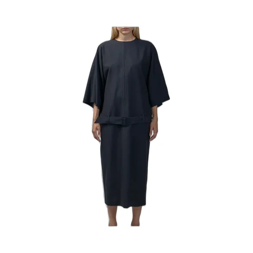 Three-Quarter Sleeve Midi Dress