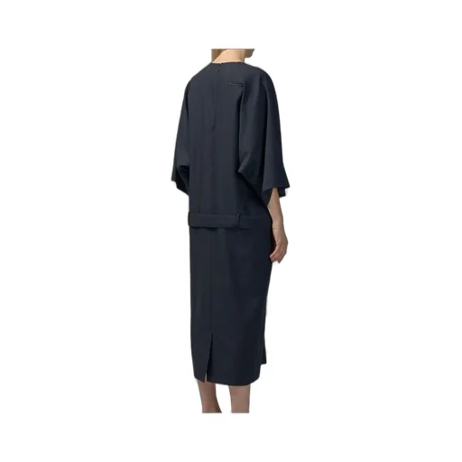Three-Quarter Sleeve Midi Dress