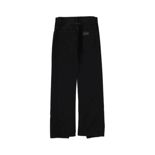 Wide-Leg Draped Jeans