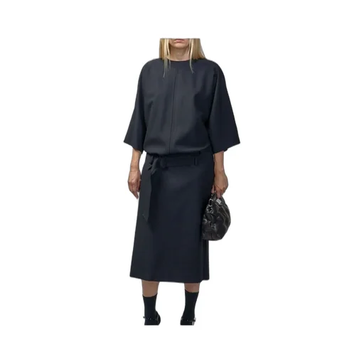 Three-Quarter Sleeve Midi Dress