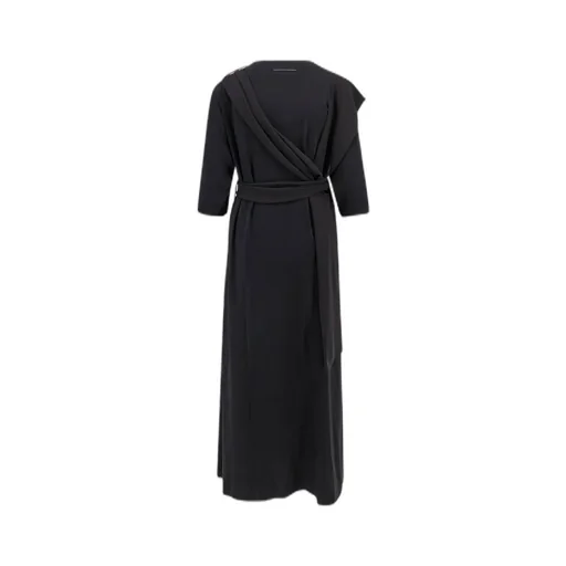 Three Quarter Sleeved Belted Dress