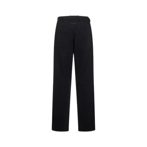 Raw-Cut Frayed Wide-Leg Trousers