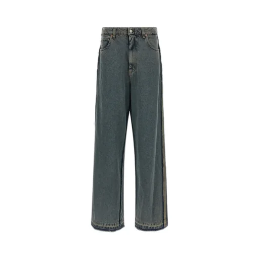 Wide-Leg Panel Jeans