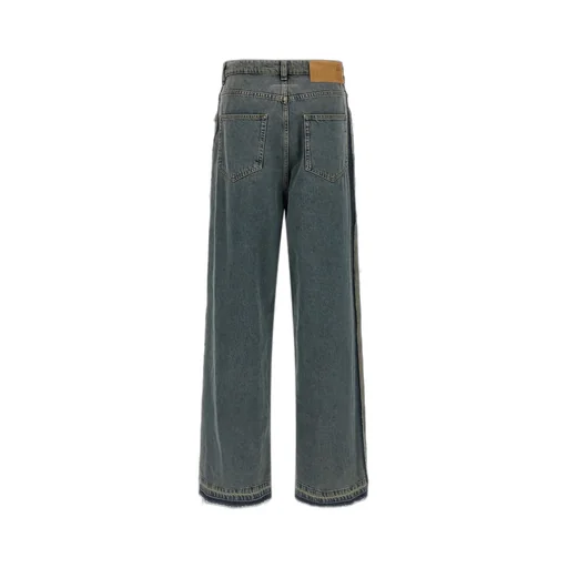 Wide-Leg Panel Jeans