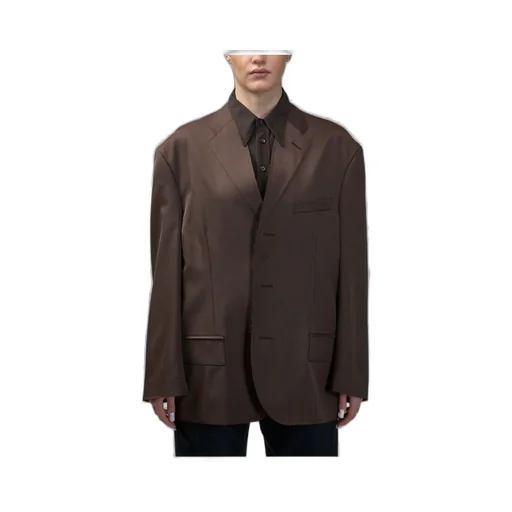 Raw-Cut Single Breasted Blazer