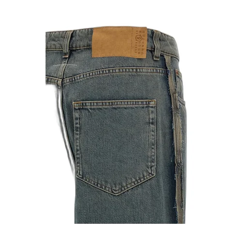 Wide-Leg Panel Jeans