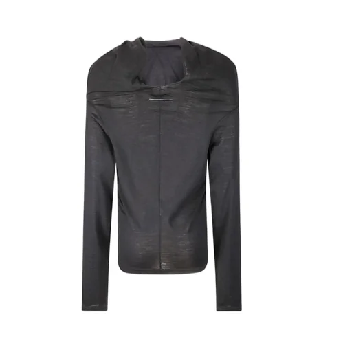 Hooded Long-Sleeved Knitted Jumper