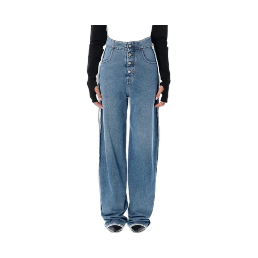 Logo Patch High-Waist Jeans