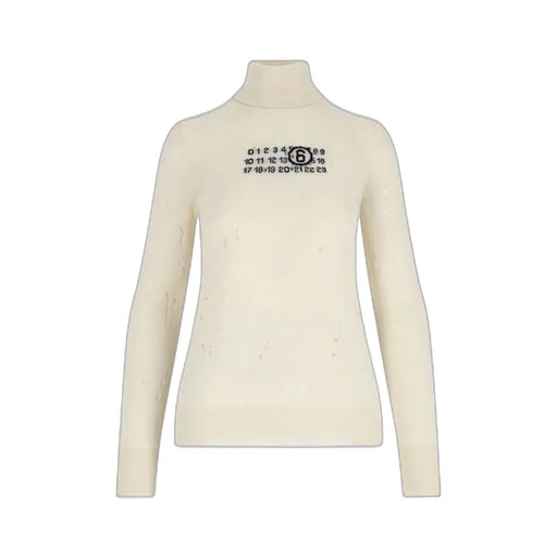 Numbers-Motif Distressed Jumper