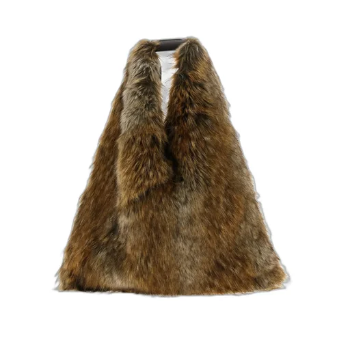 Fur-Effect Classic Japanese Shoulder Bag